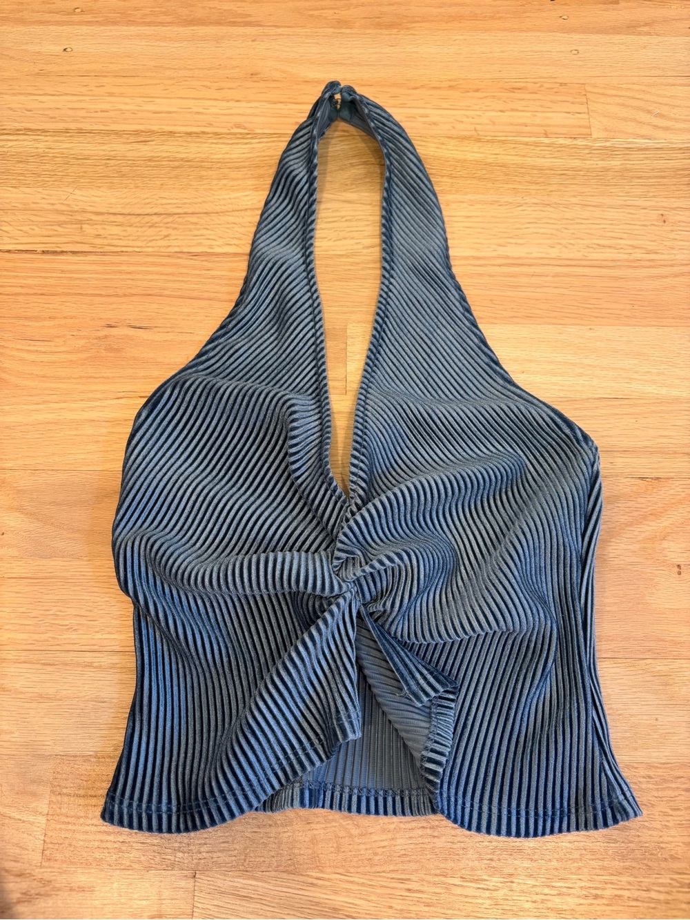 h:ours Anfisa Top in Tonal Blue size XS